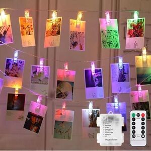 Colorful LED Photo Clip String Lights